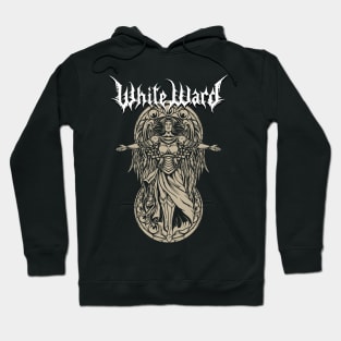 White Ward metal Hoodie